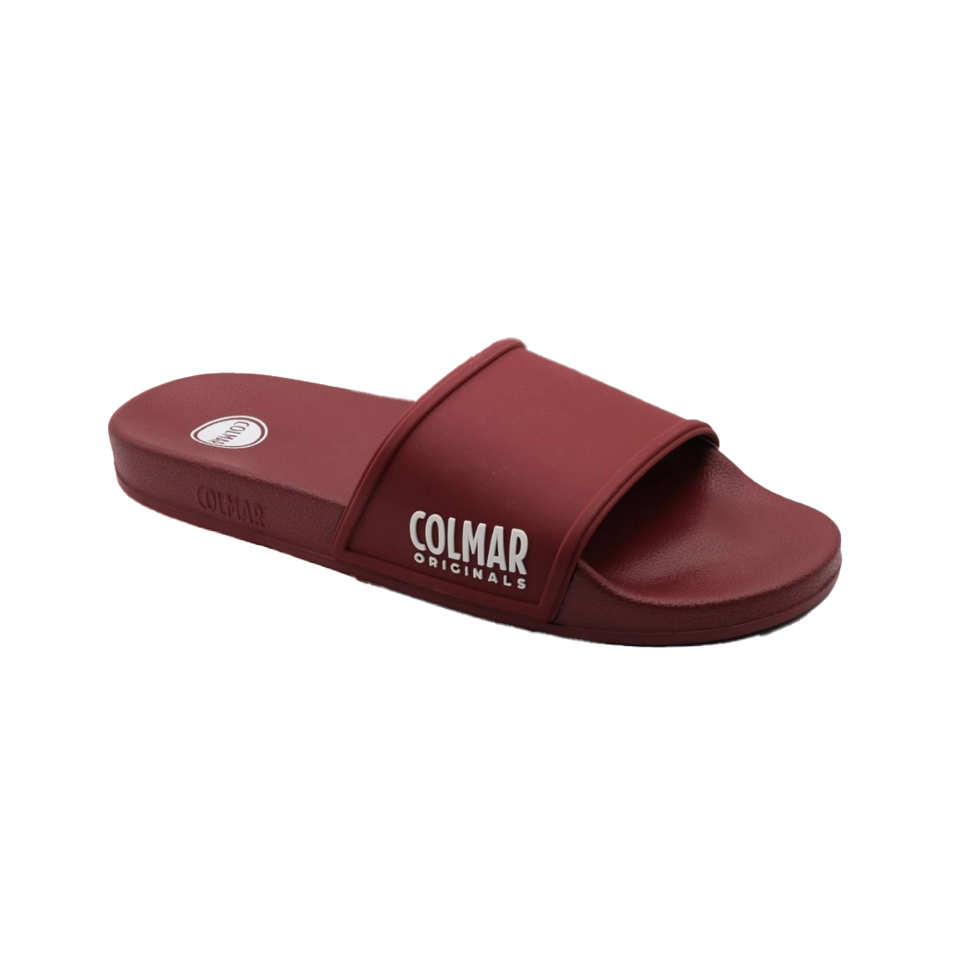 slipper plain bordeaux-white 907 tg - SP-907