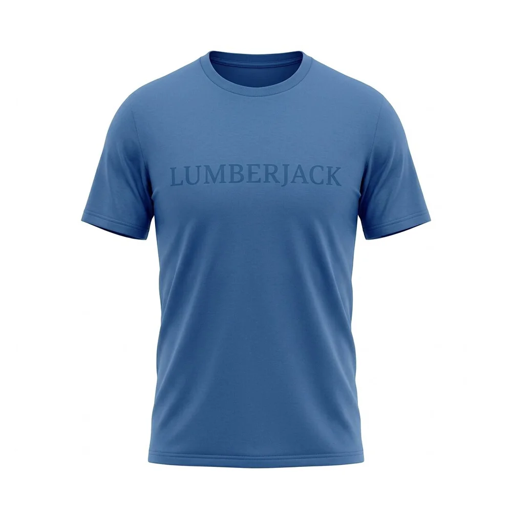 lumberjack big horizontal logo tee blue indigo - LBJ26010-BLG