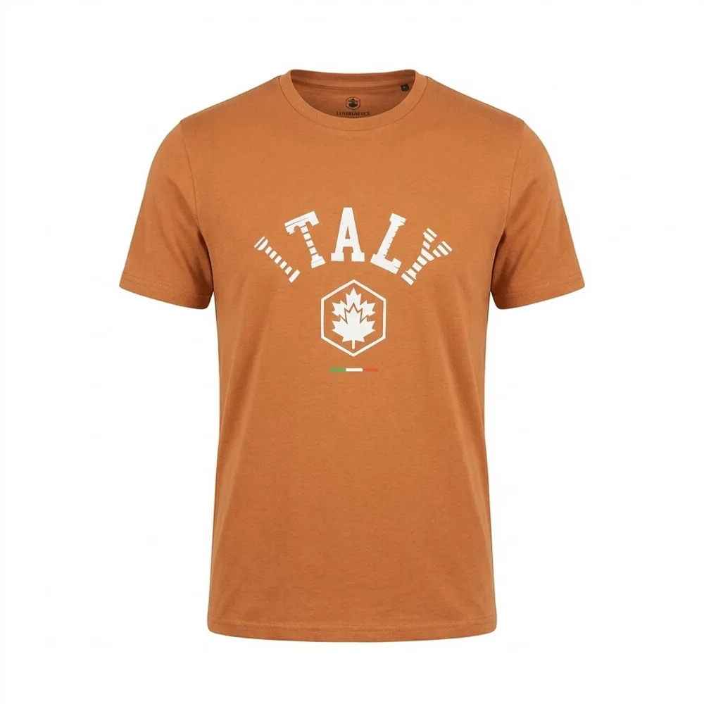 lumberjack italy big logo tee dark orange - LBJ27001-DOR
