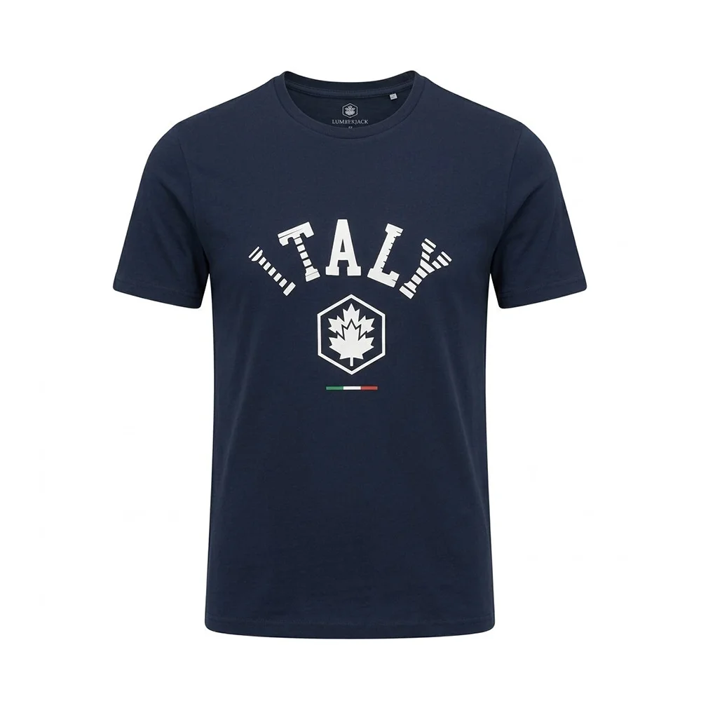lumberjack italy big logo tee navy - LBJ27001-NVY