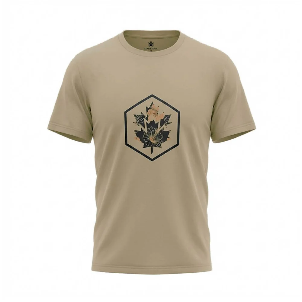 lumberjack big camouflage logo tee light brown - LBJ28010-LBR