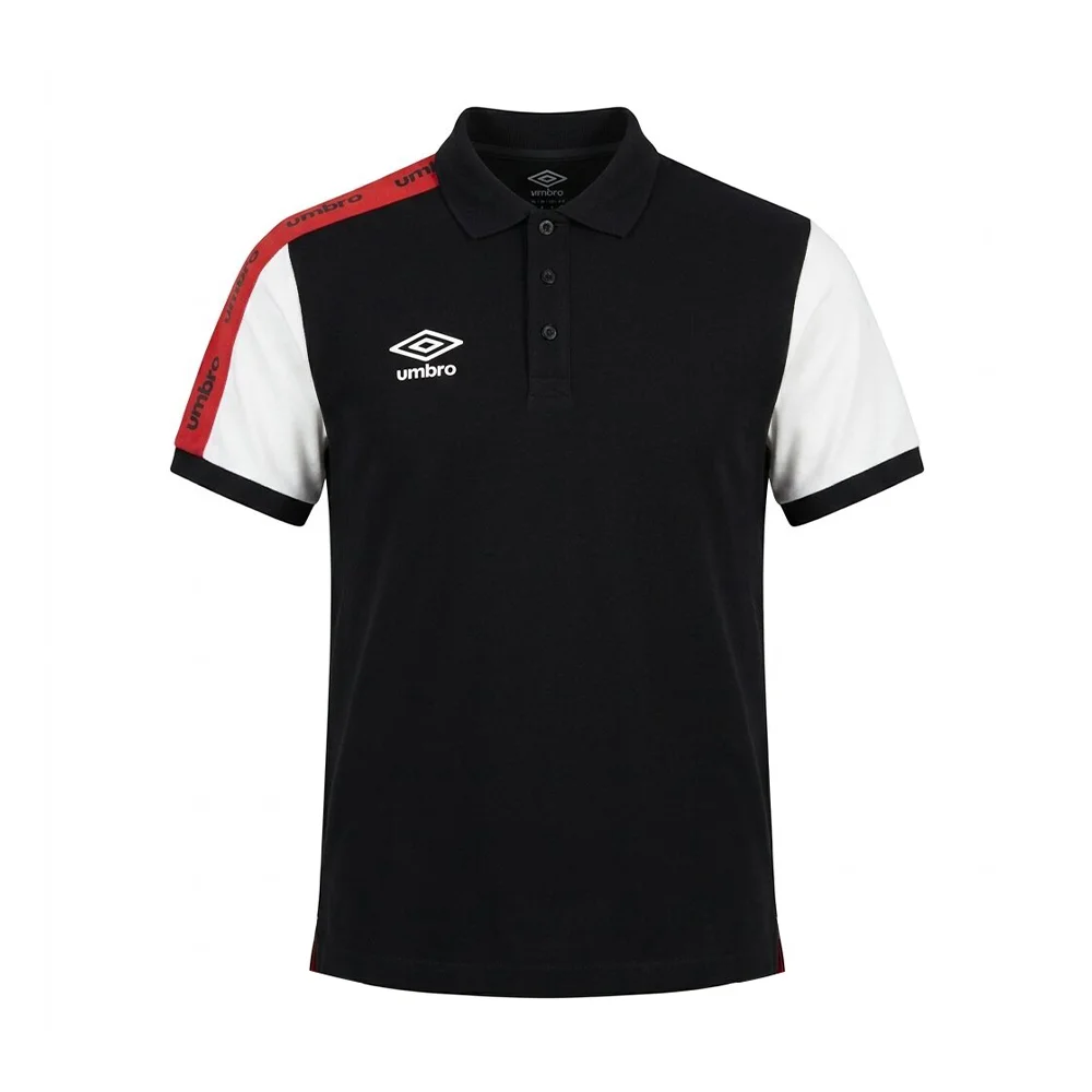 umbro men polo ss black white-001 - UAA241M011-001