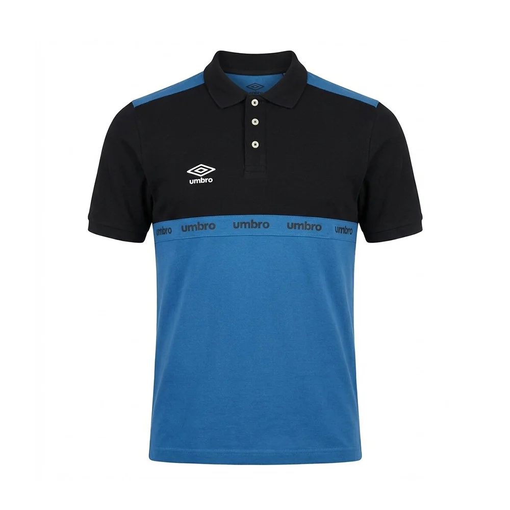 umbro men polo ss petrol  black-028 - UAA241M013-028